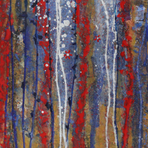 Blue silver red